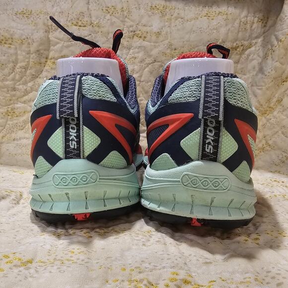 Brooks Cascadia 9 Women's Size 9 B (Medium) Running Shoes Teal Red Blue - Picture 6 of 8